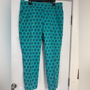 Talbots Women’s Turquoise Pineapple Pants